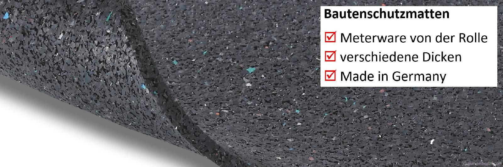 32€/m²) Bautenschutzmatte Alukaschiert 6 mm Terrassenpads Gummi