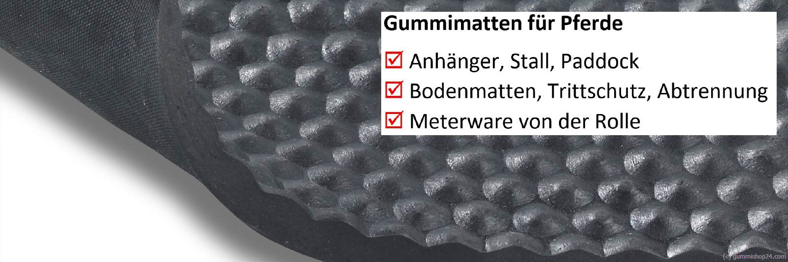 SBR Gummimatten Meterware, verschiedene Stärken